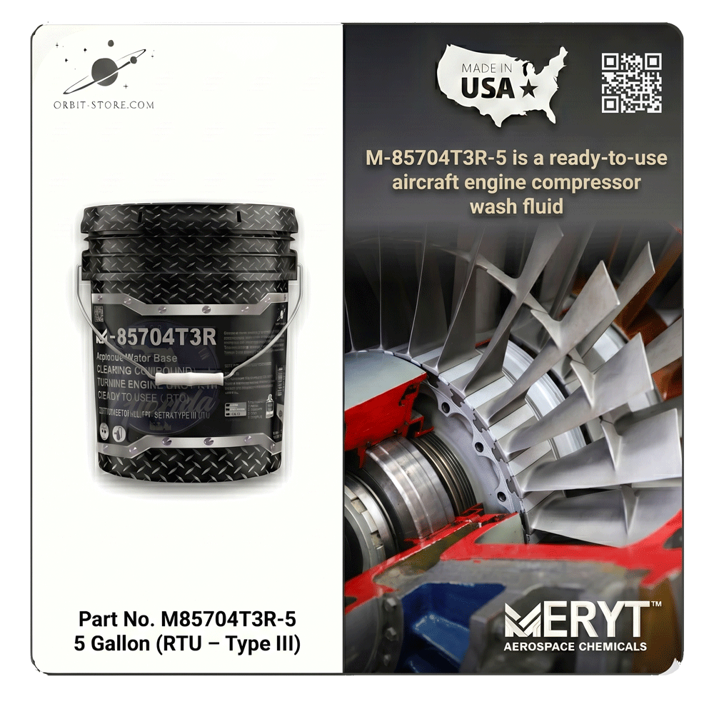 M-85704T3R-5 Turbine Engine Gas Path Cleaner — MIL-PRF-85704 Type III RTU — 5 US gallons (18.9 L)