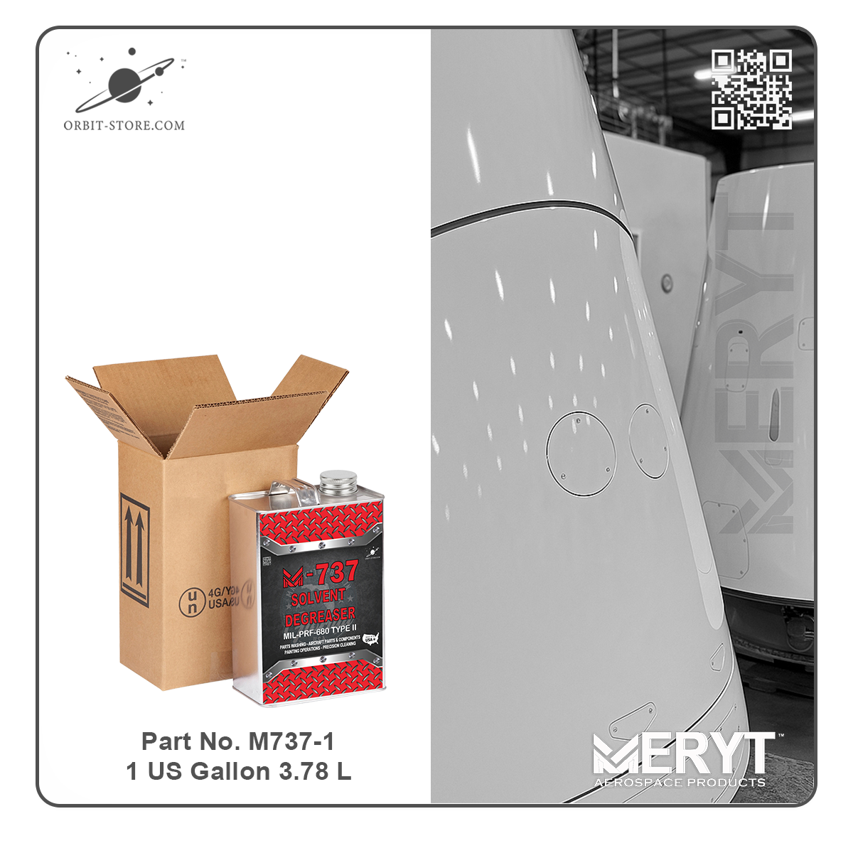 M-737-1 Solvent Degreaser — MIL-PRF-680 Type II — 1 US gallon (3.78 L)
