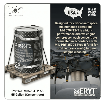 M-85704T2-55 Turbine Engine Gas Path Cleaner — MIL-PRF-85704 Type II — 55 US gallon drum (208.2 L)