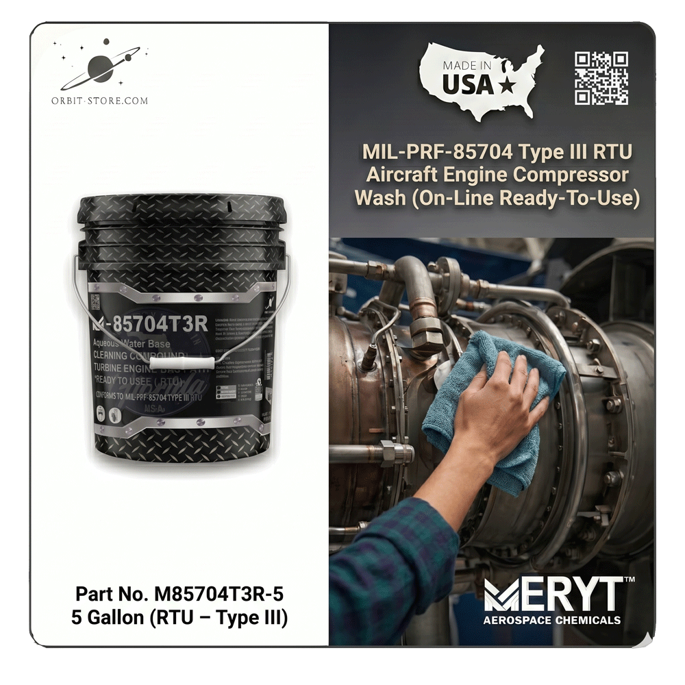 M-85704T3R-5 Turbine Engine Gas Path Cleaner — MIL-PRF-85704 Type III RTU — 5 US gallons (18.9 L)