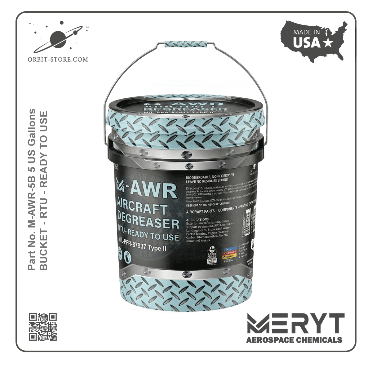 M-AWR-5B Aircraft Degreaser — MIL-PRF-87937D Type II — 5 US gallon bucket (18.9 L)