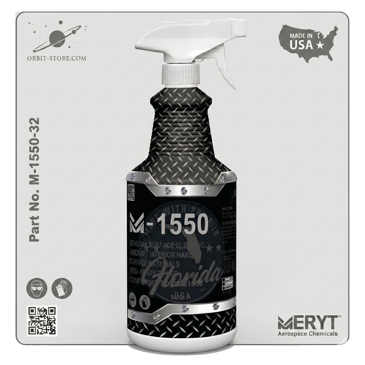 M-1550-32 Aircraft Interior Cleaner — AMS 1550 — 32 oz spray bottle (946 mL)