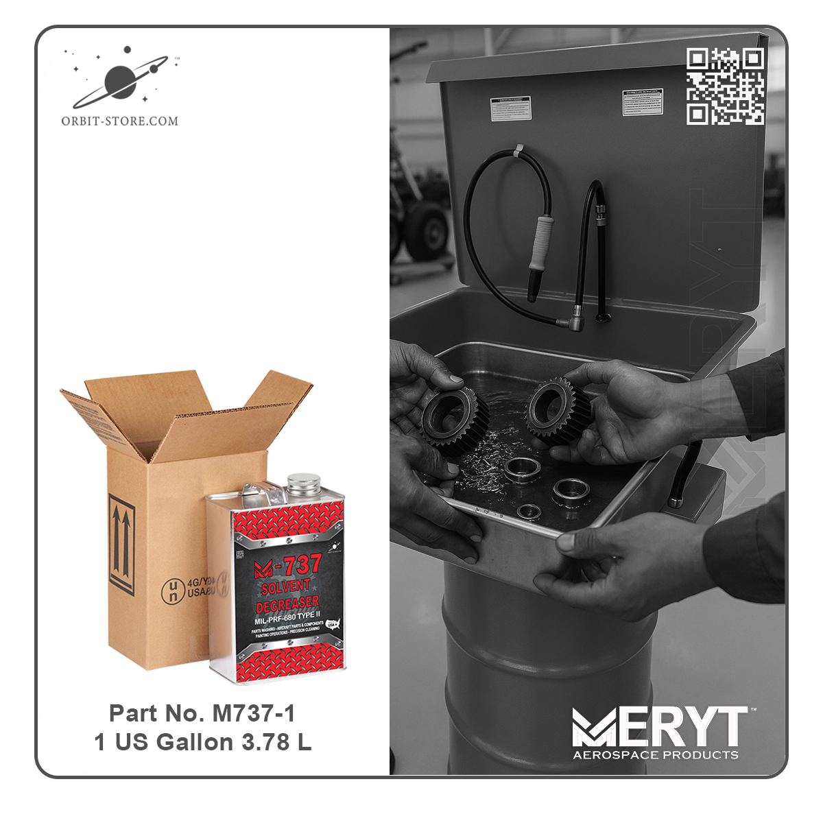 M-737-1 Solvent Degreaser — MIL-PRF-680 Type II — 1 US gallon (3.78 L)