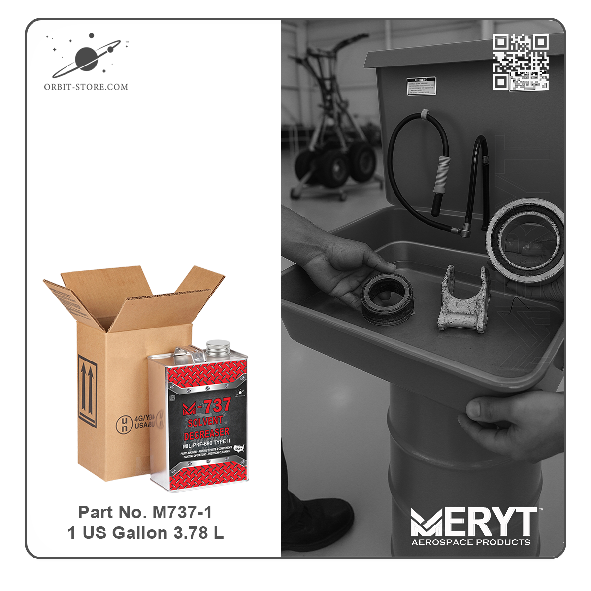 M-737-1 Solvent Degreaser — MIL-PRF-680 Type II — 1 US gallon (3.78 L)