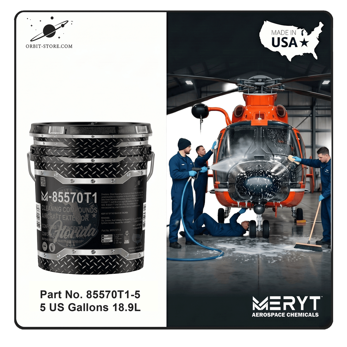 M-85570T1-5 Aircraft Exterior Cleaner — MIL-PRF-85570 Type I — 5 US gallons (18.9 L)