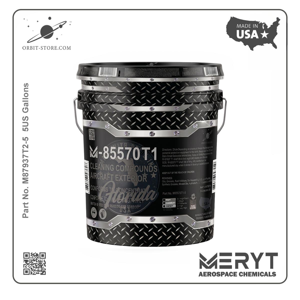 M-85570T1-5 Aircraft Exterior Cleaner — MIL-PRF-85570 Type I — 5 US gallons (18.9 L)
