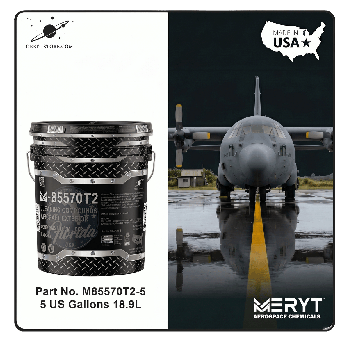 M-85570T2-5 Aircraft Exterior Cleaner — MIL-PRF-85570 Type II — 5 US gallons (18.9 L)