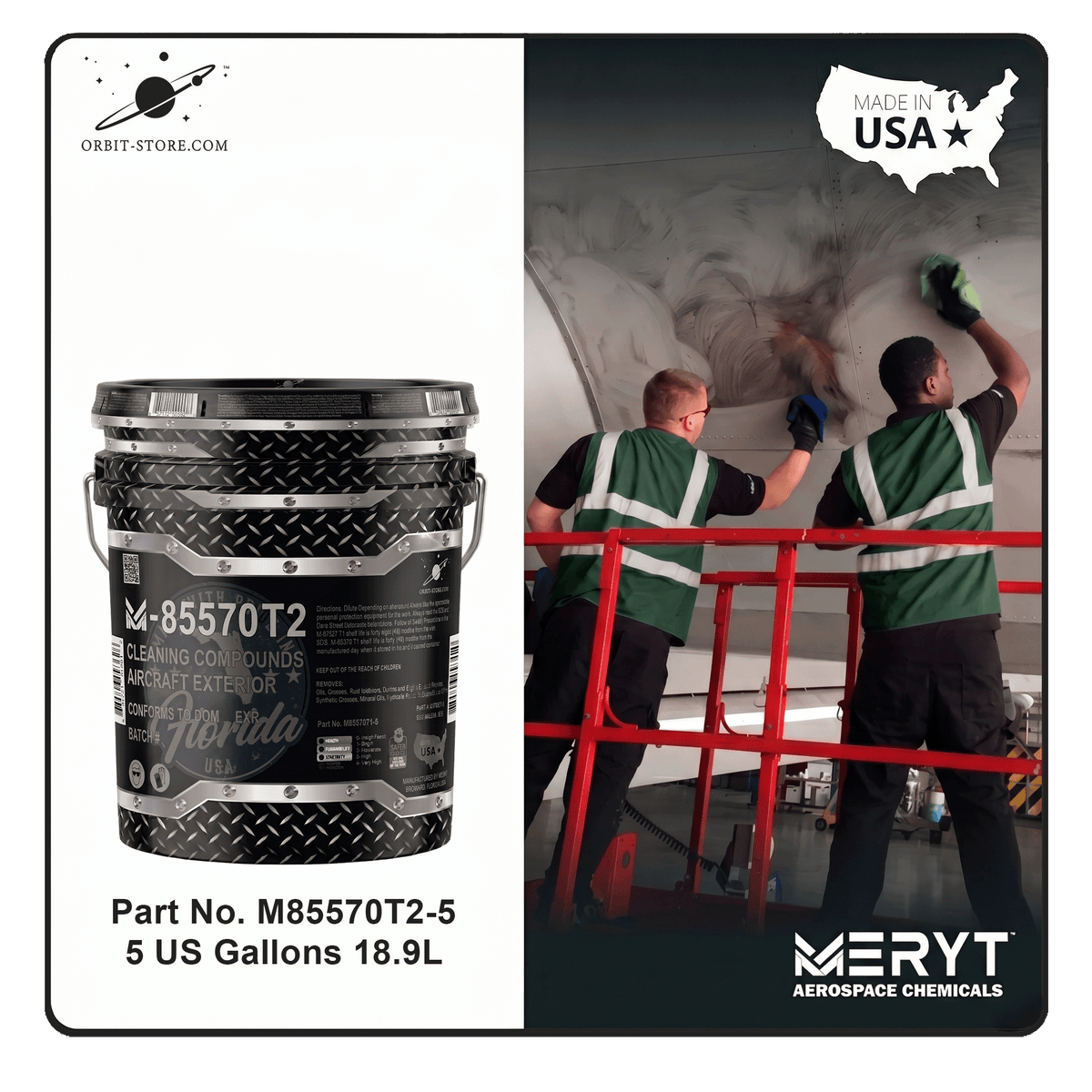 M-85570T2-5 Aircraft Exterior Cleaner — MIL-PRF-85570 Type II — 5 US gallons (18.9 L)