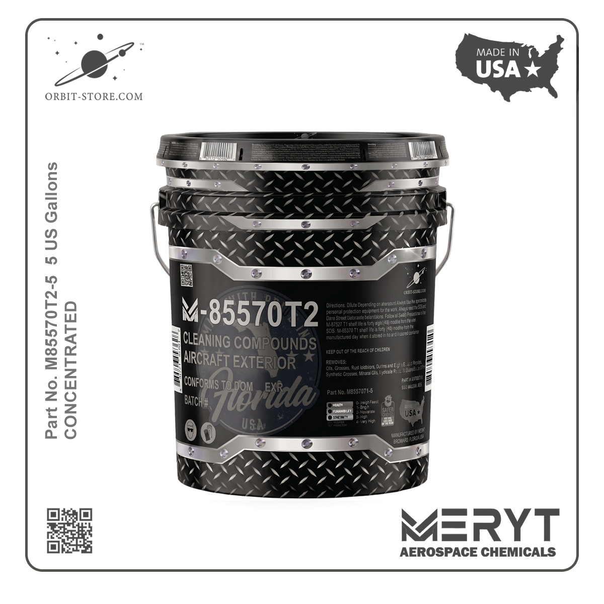 M-85570T2-5 Aircraft Exterior Cleaner — MIL-PRF-85570 Type II — 5 US gallons (18.9 L)