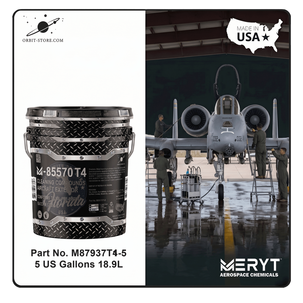 M-85570T4-5 Aircraft Exterior Spot Cleaner — MIL-PRF-85570 Type IV — 5 US gallons (18.9 L)