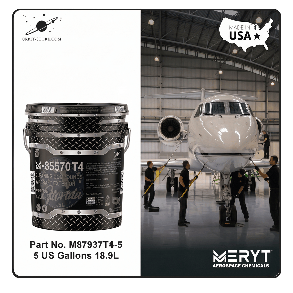 M-85570T4-5 Aircraft Exterior Spot Cleaner — MIL-PRF-85570 Type IV — 5 US gallons (18.9 L)