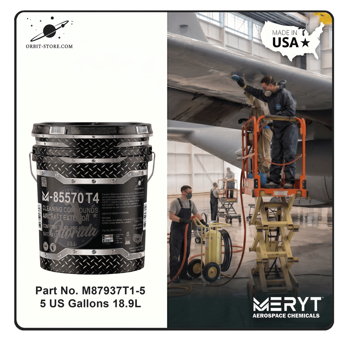M-85570T4-5 Aircraft Exterior Spot Cleaner — MIL-PRF-85570 Type IV — 5 US gallons (18.9 L)
