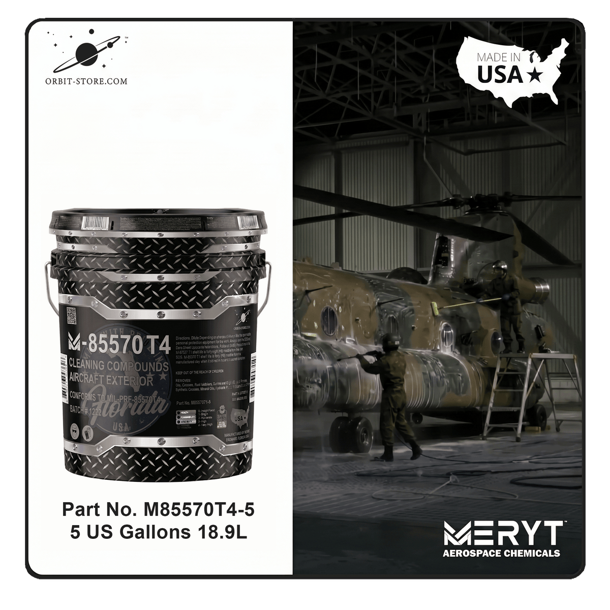 M-85570T4-5 Aircraft Exterior Spot Cleaner — MIL-PRF-85570 Type IV — 5 US gallons (18.9 L)