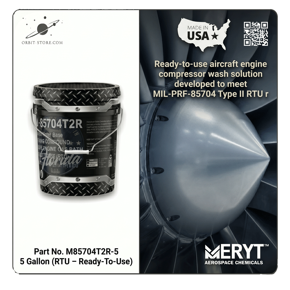 M-85704T2R-5 Turbine Engine Gas Path Cleaner — MIL-PRF-85704 Type II RTU — 5 US gallons (18.9 L)