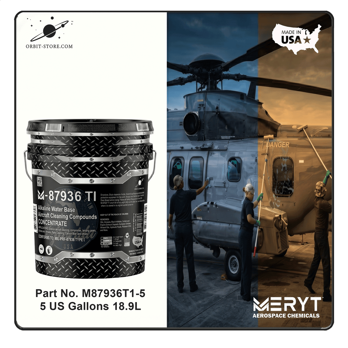 M-87936T1-5 Aircraft Exterior Cleaner — Concentrate — 5 US gallons (18.9 L)