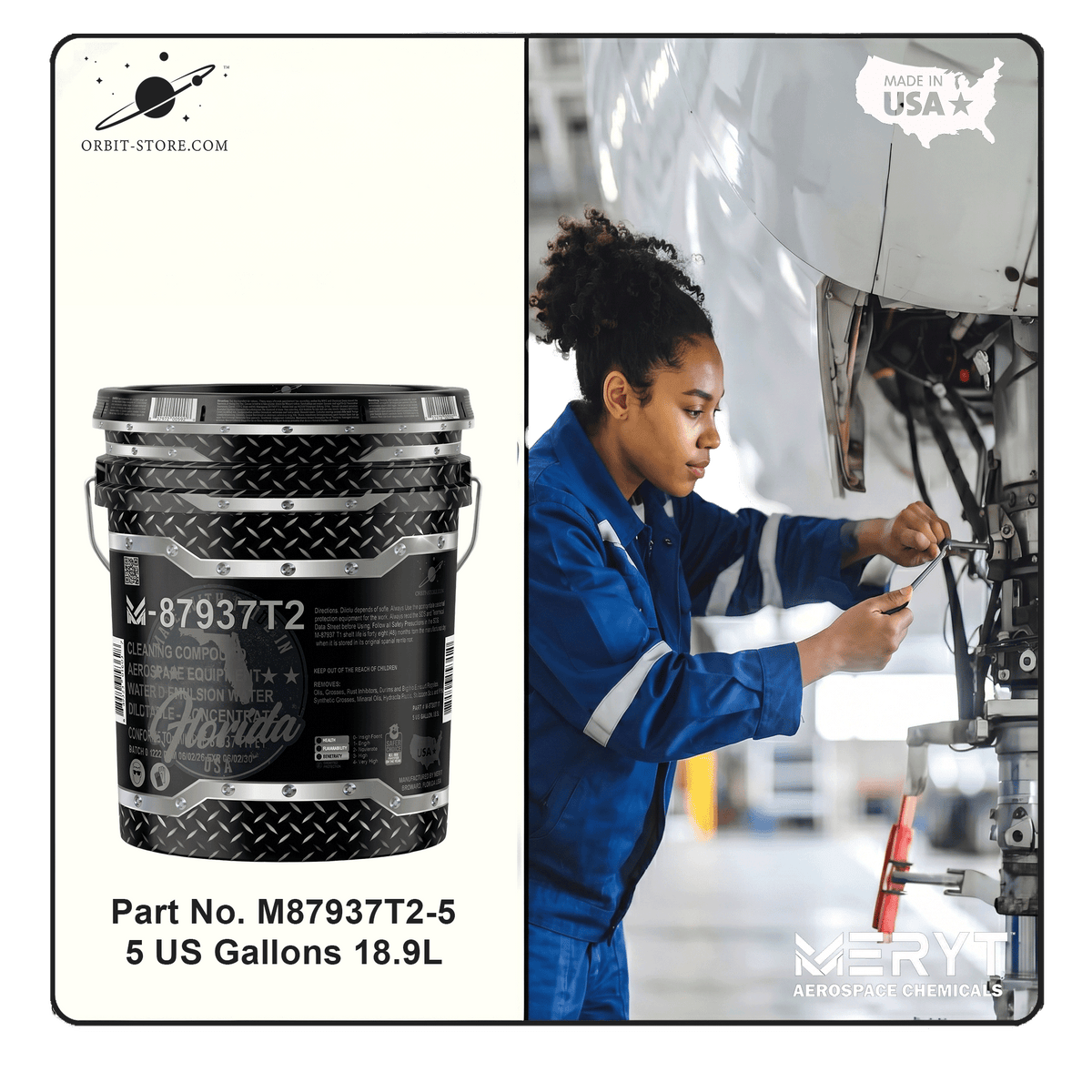 M-87937T2-5 Aerospace Equipment Cleaner — MIL-PRF-87937 Type II — 5 US gallons (18.9 L)
