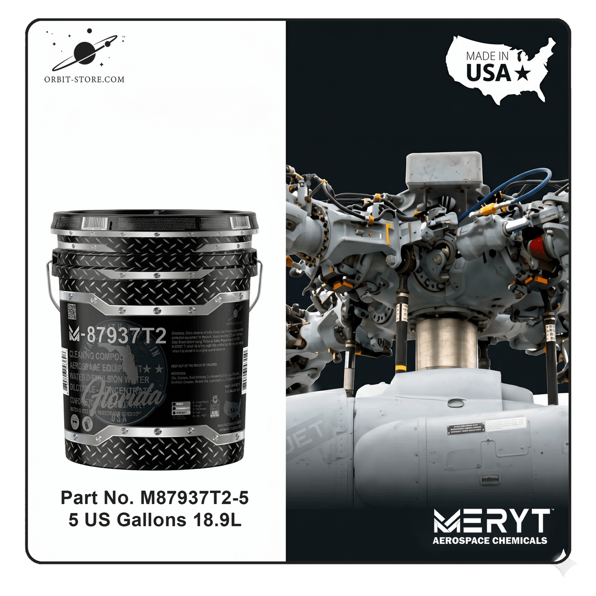 M-87937T2-5 Aerospace Equipment Cleaner — MIL-PRF-87937 Type II — 5 US gallons (18.9 L)
