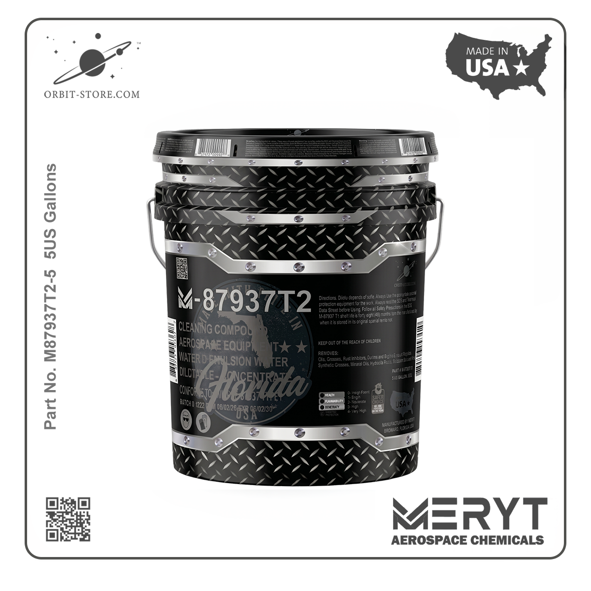 M-87937T2-5 Aerospace Equipment Cleaner — MIL-PRF-87937 Type II — 5 US gallons (18.9 L)